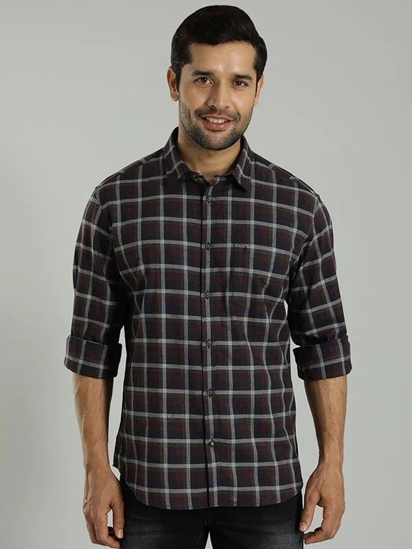 Indian Terrain Men Checkered Multicolor Shirt